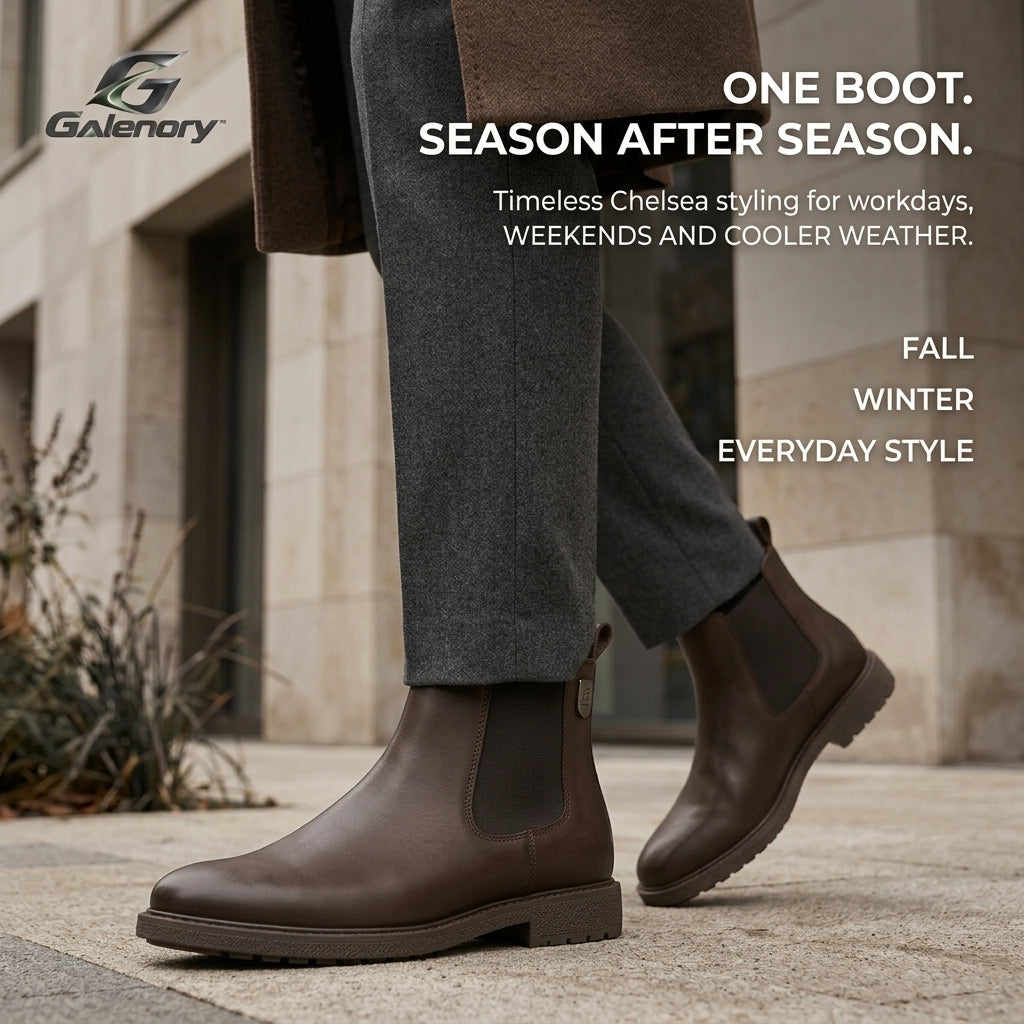 Galenory™ ClassicStep Chelsea Boots – Timeless Ankle Boots for Casual Style, Everyday Wear & Modern Comfort