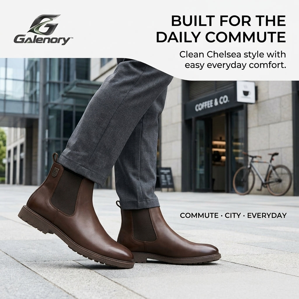 Galenory™ ClassicStep Chelsea Boots – Timeless Ankle Boots for Casual Style, Everyday Wear & Modern Comfort
