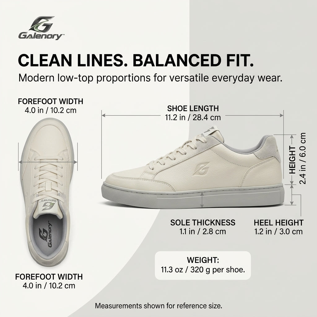 Galenory™ UrbanStep Low-Top Sneakers – Classic Casual Shoes for Everyday Walking, Street Style & Daily Comfort