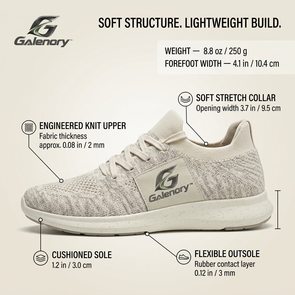 Galenory™ KnitEase Casual Sneakers – Lightweight Knit Walking Shoes for Everyday Comfort, Travel & Modern Lifestyle