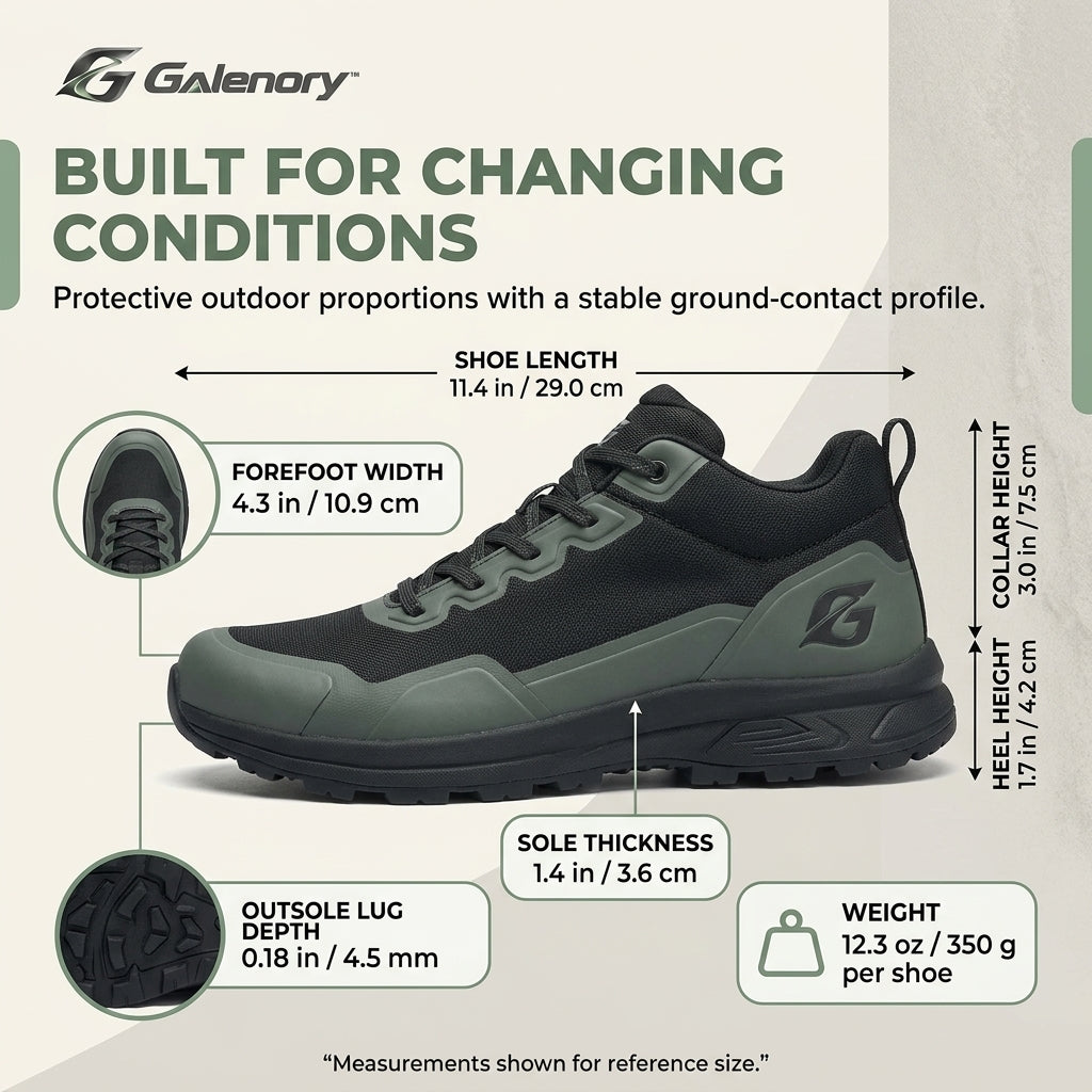 Galenory™ AquaTrail Waterproof Outdoor Shoes – All-Weather Hiking Sneakers for Rainy Days, Trails, Travel & Everyday Adventures