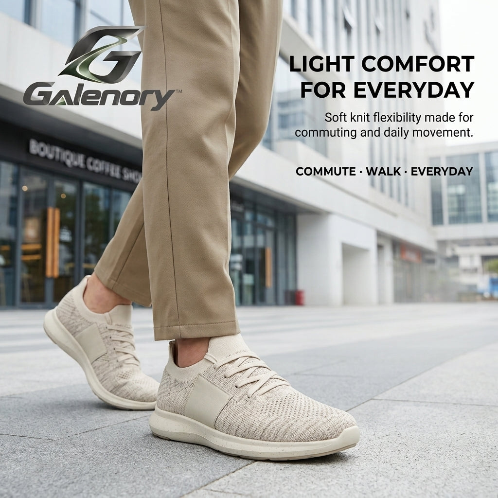 Galenory™ KnitEase Casual Sneakers – Lightweight Knit Walking Shoes for Everyday Comfort, Travel & Modern Lifestyle