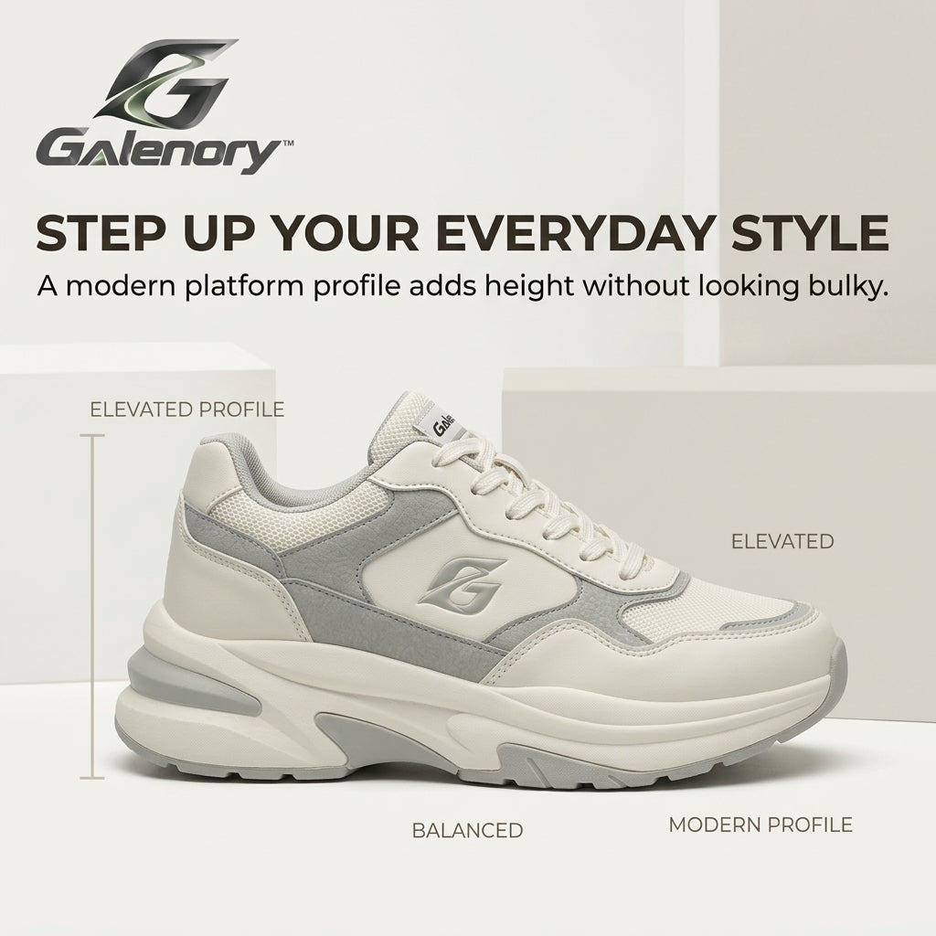 Galenory™ ElevateStep Platform Sneakers – Chunky Sole Athletic Shoes for Walking, Casual Wear, Travel & Everyday Style