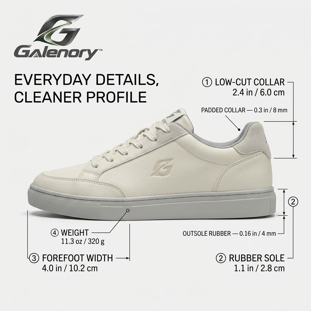 Galenory™ UrbanStep Low-Top Sneakers – Classic Casual Shoes for Everyday Walking, Street Style & Daily Comfort