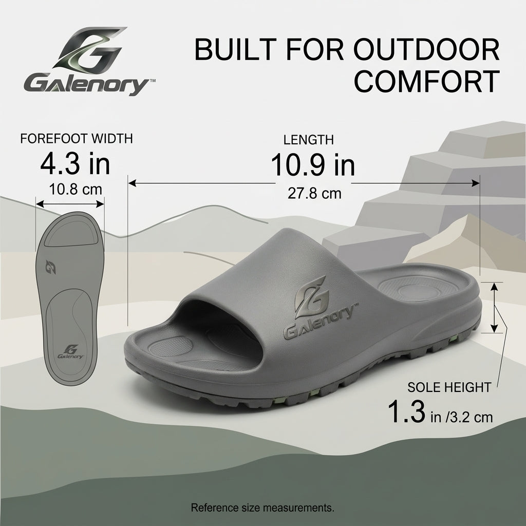 Galenory™ TrailSlide Outdoor Sandals – Lightweight Sport Slides for Beach, Hiking Paths, Travel & Everyday Outdoor Comfort