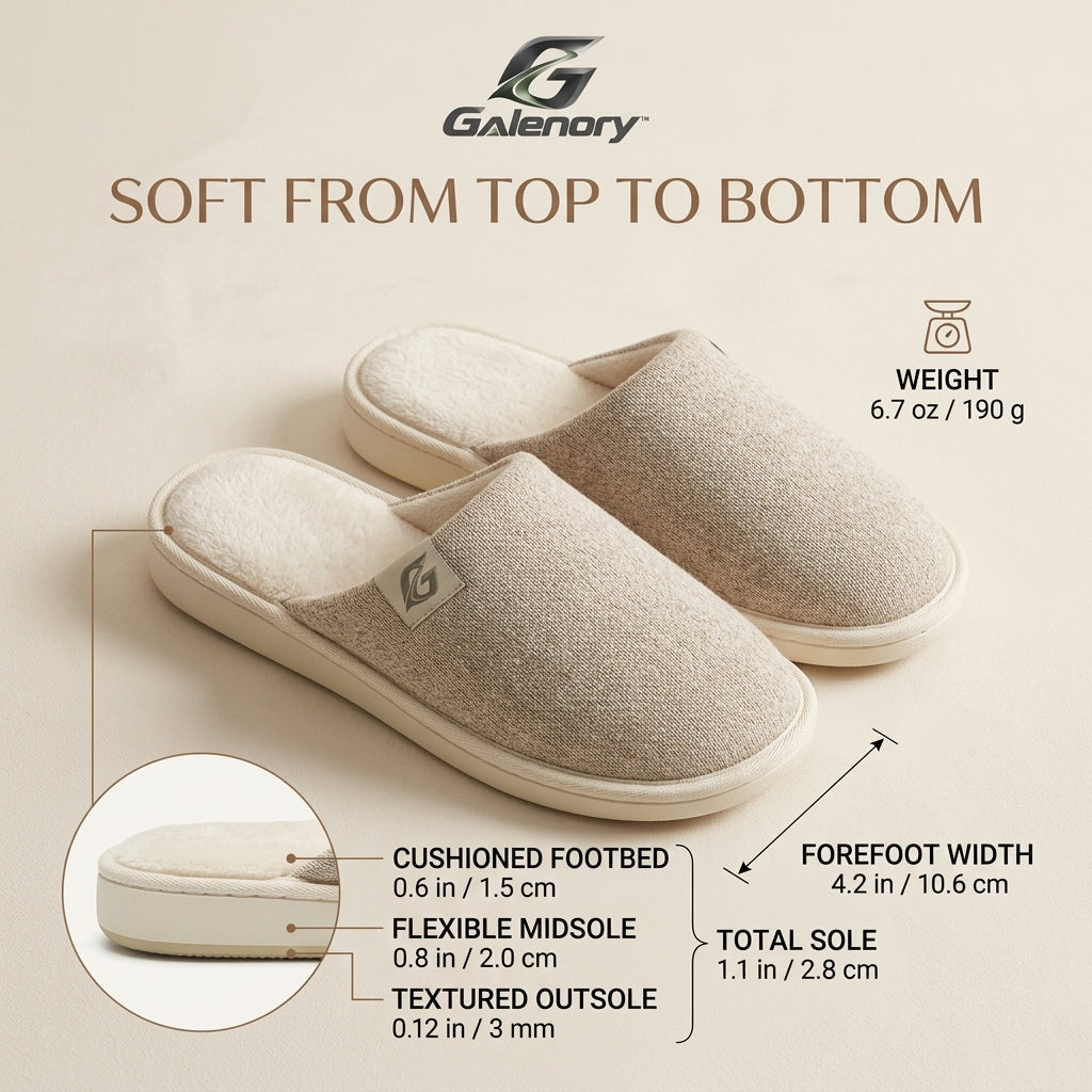 Galenory™ CloudStep Soft Sole Slippers – Lightweight Comfort House Shoes for Home, Relaxation, Travel & Everyday Wear