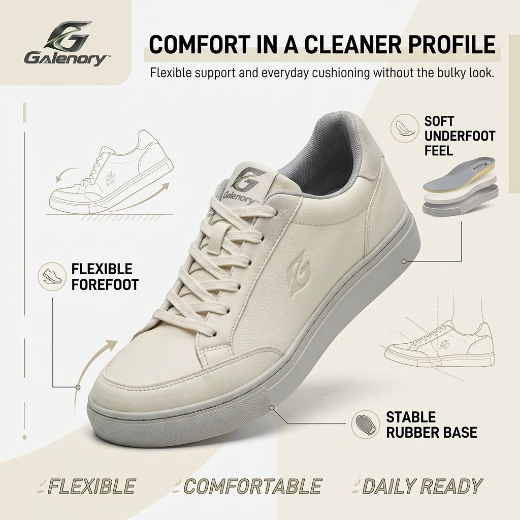 Galenory™ UrbanStep Low-Top Sneakers – Classic Casual Shoes for Everyday Walking, Street Style & Daily Comfort