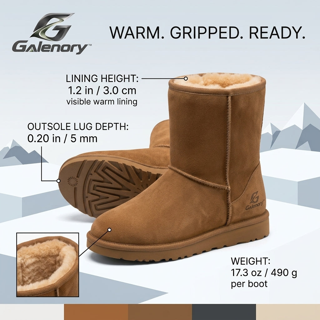 Galenory™ FrostGuard Winter Boots – Warm Lined Snow Boots for Cold Weather, Outdoor Walking & Everyday Winter Comfort