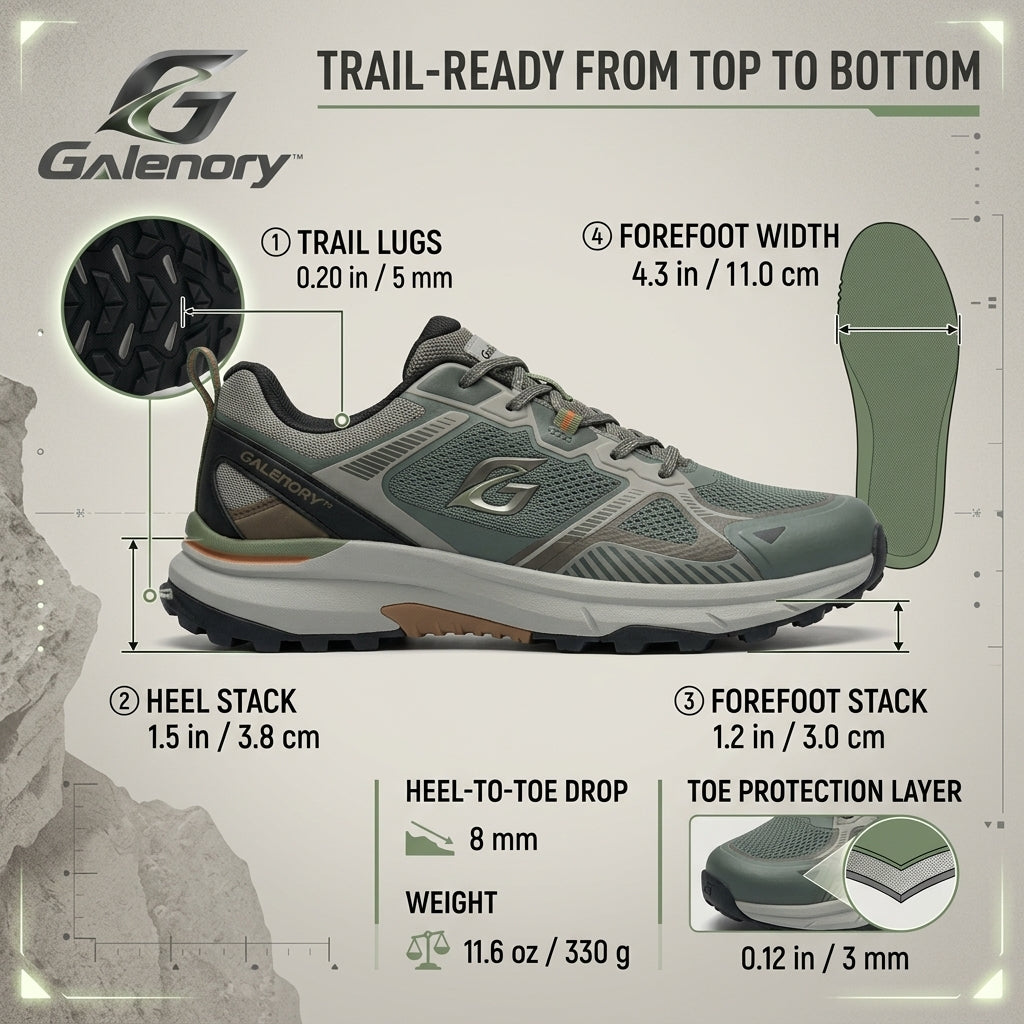 Galenory™ TrailForce Outdoor Shoes – Durable Off-Road Hiking Sneakers for Outdoor Adventures, Walking & Everyday Exploration