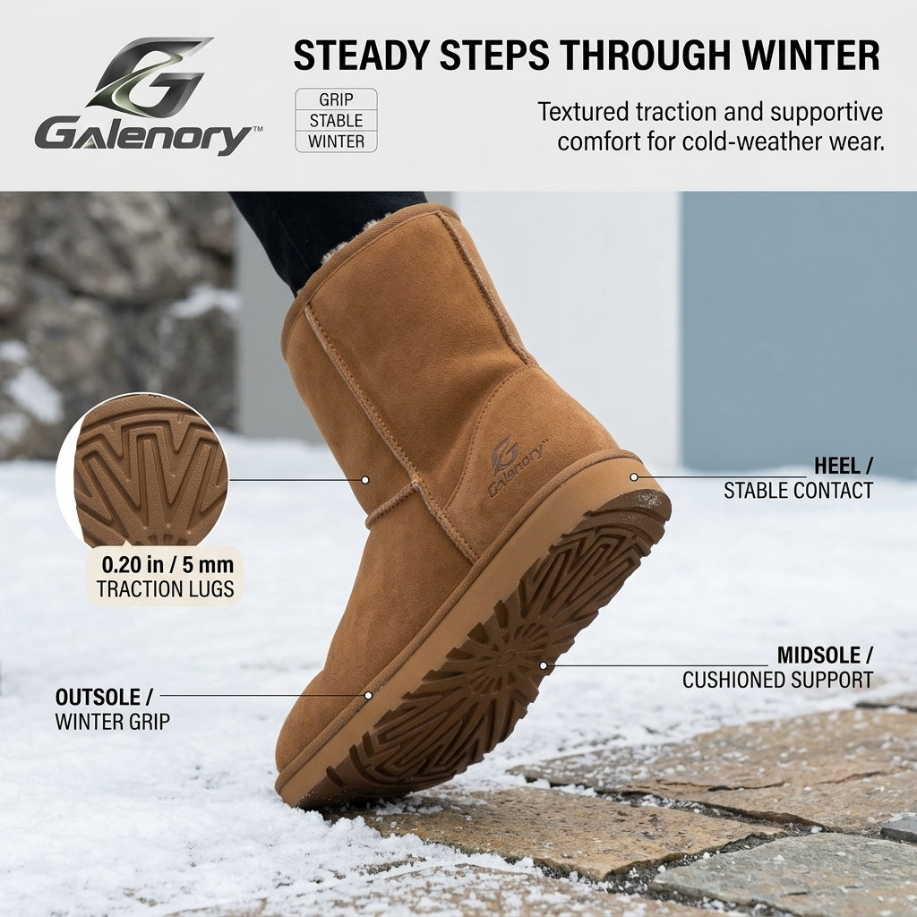 Galenory™ FrostGuard Winter Boots – Warm Lined Snow Boots for Cold Weather, Outdoor Walking & Everyday Winter Comfort