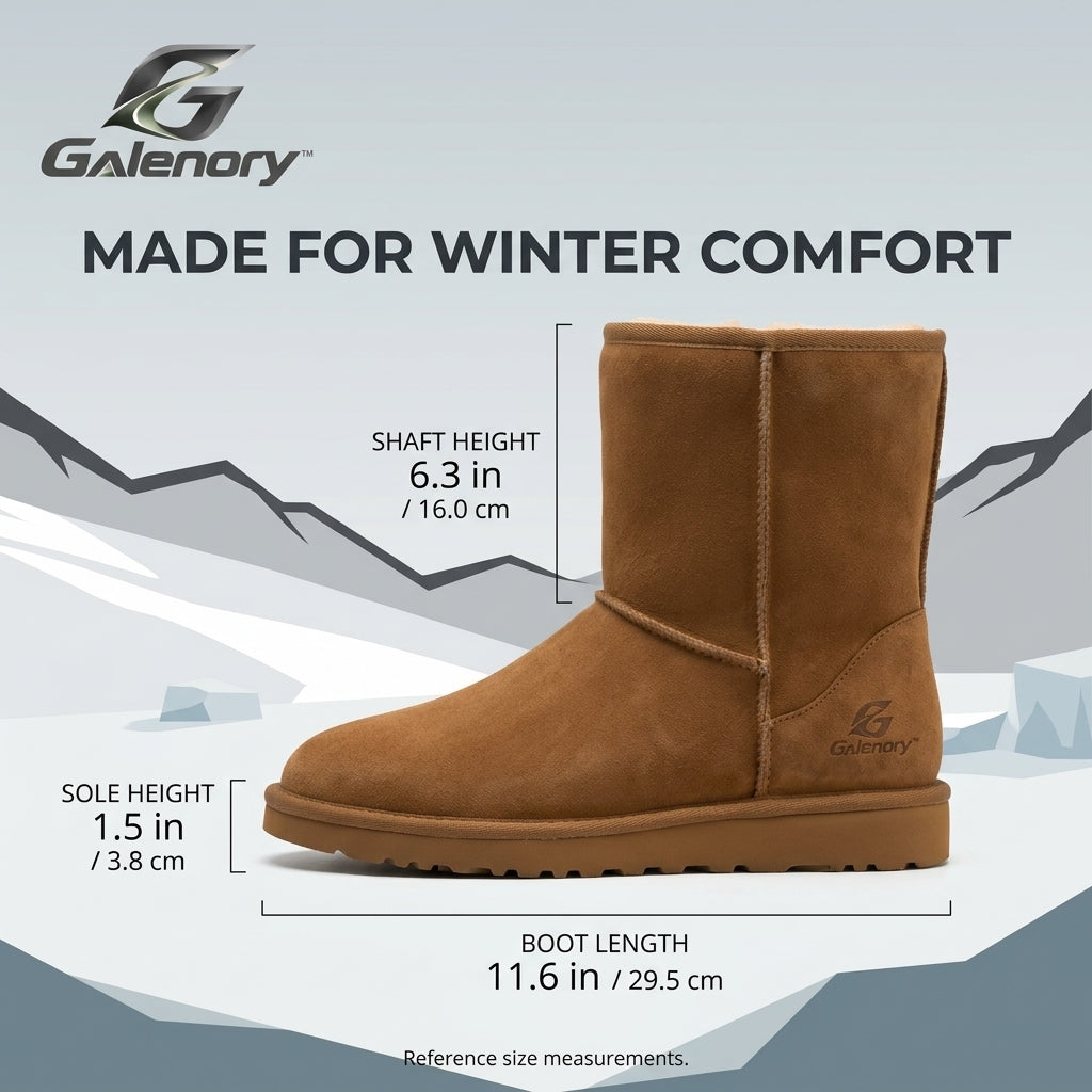 Galenory™ FrostGuard Winter Boots – Warm Lined Snow Boots for Cold Weather, Outdoor Walking & Everyday Winter Comfort